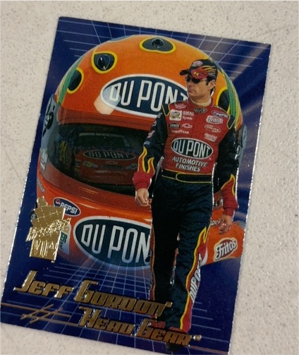 2002 Press Pass VIP #HG1 Jeff Gordon Head Gear — front