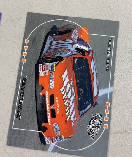 2001 Press Pass Trackside #47 Tony Stewart — front