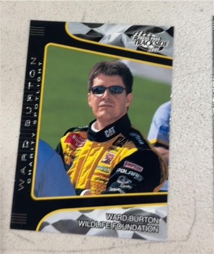2001 Press Pass Trackside # Ward Burton — front
