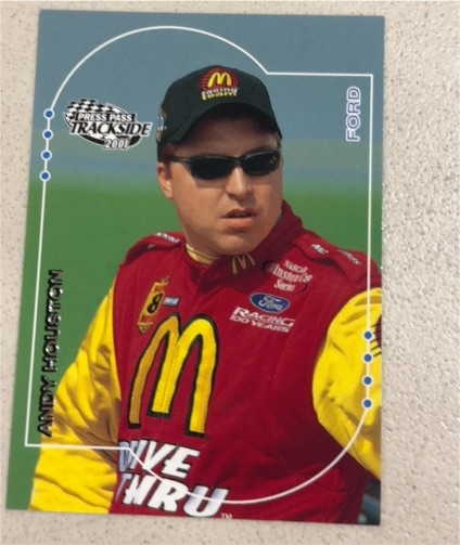 2001 Press Pass Trackside #20 Andy Houston — front