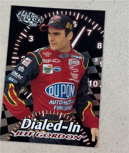 2001 Press Pass Trackside Dialed In #DI4 Jeff Gordon — front