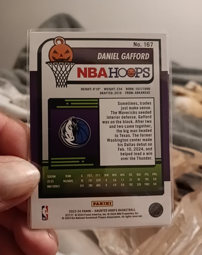 2023-24 Panini Haunted Hoops #167 Daniel Gafford — front