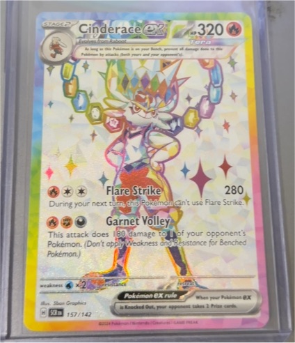 2024 Pokémon TCG Stellar Crown #157/142 Cinderace ex — front