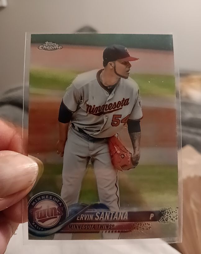 2018 Topps Chrome #153 Ervin Santana — front