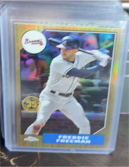 2022 Topps Chrome - 1987 Topps Baseball #87BC-11 Freddie Freeman — front