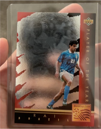 1994 Upper Deck World Cup #WC1 Rai Brazil Player of the Year — front