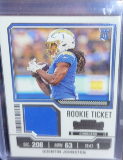 2023 Panini Contenders Rookie Ticket #TS27 Quentin Johnston — front