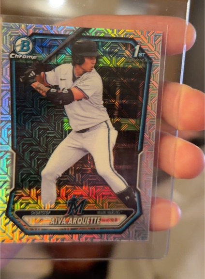 2026 Bowman Chrome #BCP-40 Aiva Arquette Mojo Refractor — front
