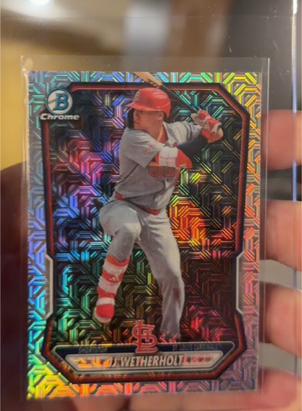 2026 Bowman Chrome #BCP-115 JJ Wetherholt Mojo Refractor — front