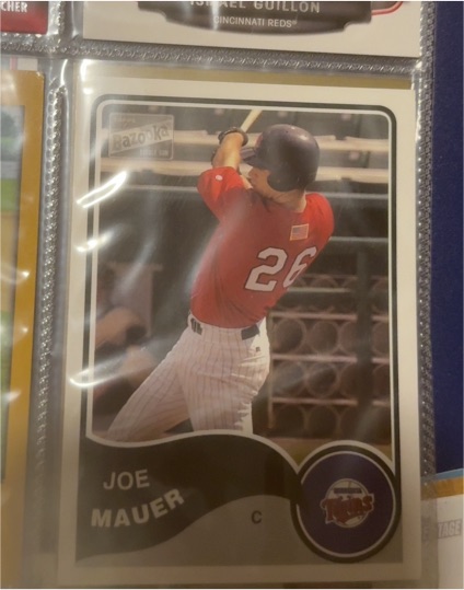 2003 Bazooka #184 Joe Mauer — front