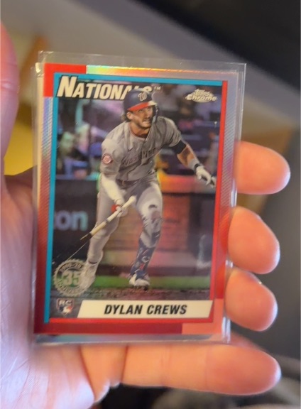 2025 Topps Chrome 1990 35th Anniversary #90CB-16 Dylan Crews — front