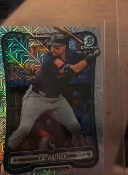 2026 Bowman Chrome #13 Cal Raleigh Mojo Refractor — front