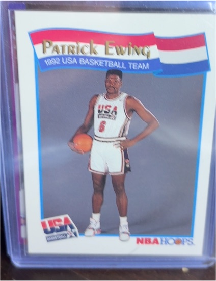 1991-92 NBA Hoops #53 Patrick Ewing 1992 USA Basketball Team — front