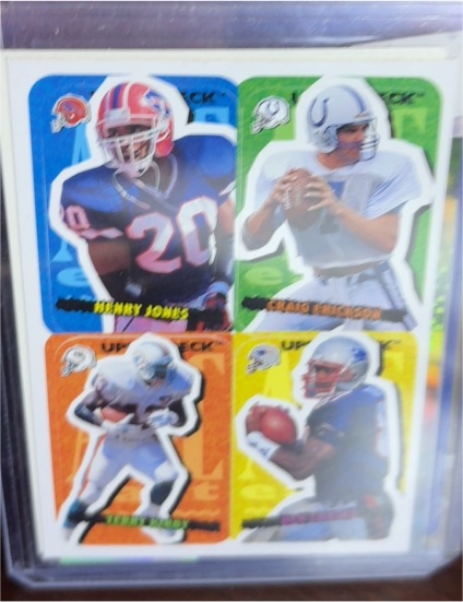 1995 Collector's Choice Update Stick-Ums #61 Henry Jones / Craig Erickson / Terry Kirby / Ben Coates — front