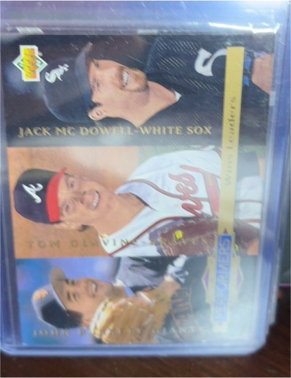1994 Upper Deck Collector's Choice #306 Tom Glavine, Jack McDowell, John Burkett — front