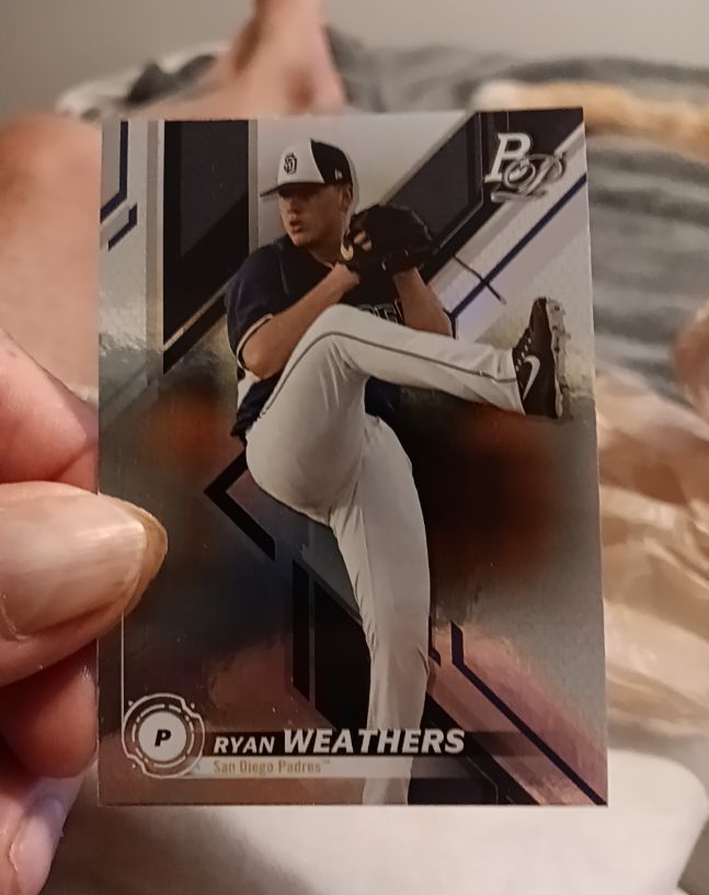 2019 Bowman Platinum #TOP-95 Ryan Weathers — front