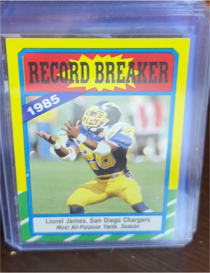 1986 Topps #3 Lionel James Record Breaker — front
