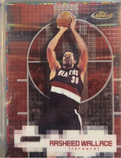 2000-01 Topps Finest #106 Rasheed Wallace — front