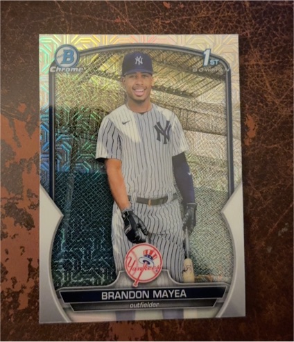 2023 Bowman Chrome #BCP-188 Brandon Mayea — front