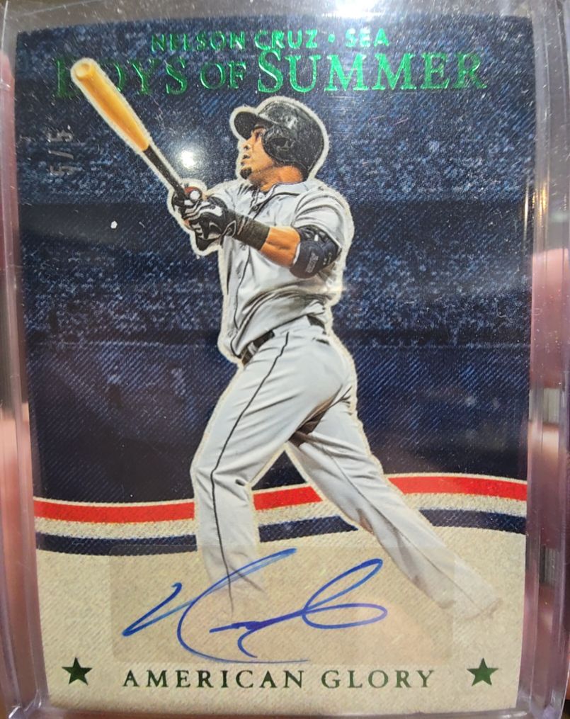 2025 Panini Boys of Summer #AGS-NC Nelson Cruz American Glory Signatures — front