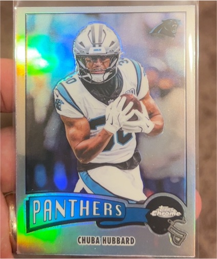 2025 Topps Chrome 1975 Throwback Refractor #1975-5 Chuba Hubbard — front