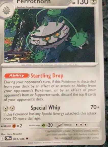 2020 Pokémon TCG Chilling Reign #063 Ferrothorn — front