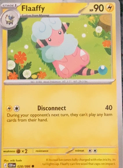 2021 Pokemon ME04 Chaos Rising #028 Flaaffy — front