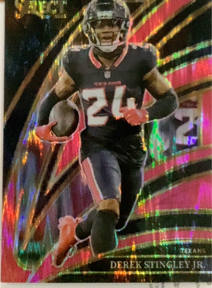 2025 Panini Select #235 Derek Stingley Jr. Pink Prizm Shock — front