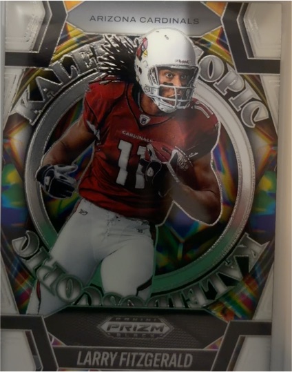 2025 Panini Prizm Black #12 Larry Fitzgerald — front