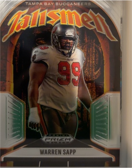 2025 Panini Prizm Black #14 Warren Sapp Talisman Silver Prizm — front