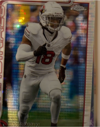 2025 Topps Chrome #1 Marvin Harrison Jr. Pulsar Refractor — front