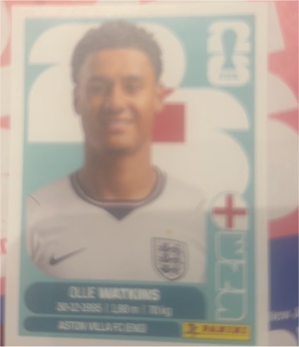 2026 Panini FIFA World Cup #ENG 20 Ollie Watkins — front