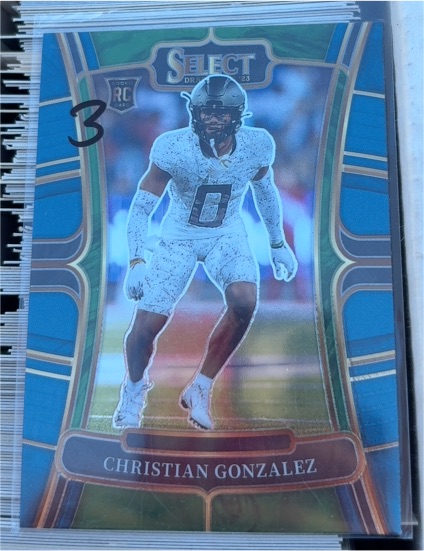 2023 Panini Select Draft Picks Concourse Blue #15 Christian Gonzalez — front