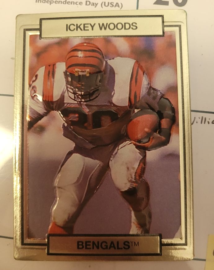 1990 Action Packed #40 Ickey Woods Cincinnati Bengals — front