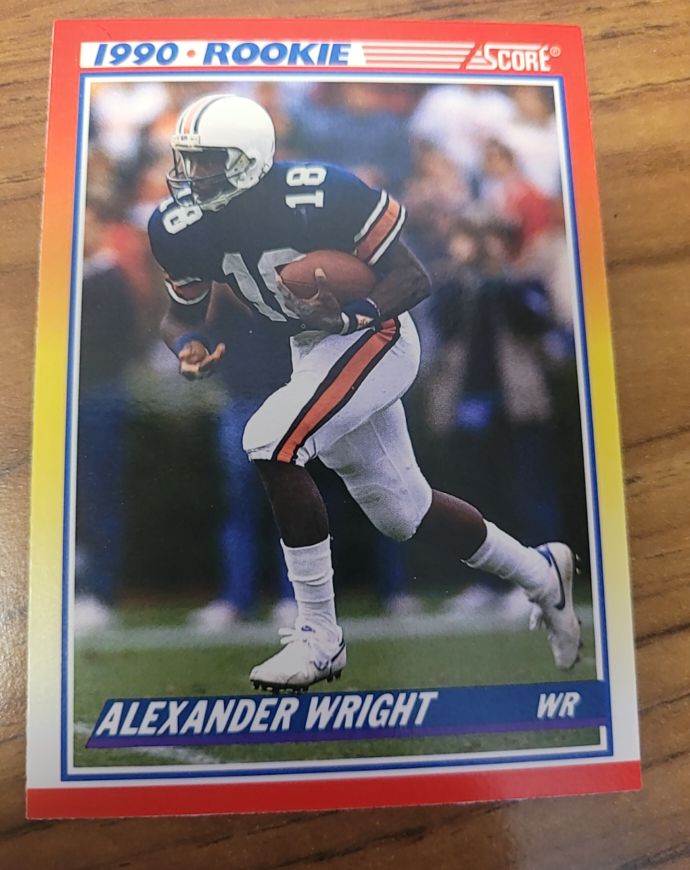 1990 Score #621 Alexander Wright Rookie — front