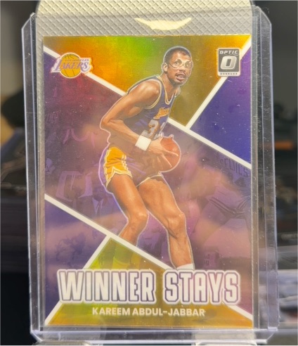 2022-23 Panini Donruss Optic #17 Kareem Abdul-Jabbar Winner Stays — front