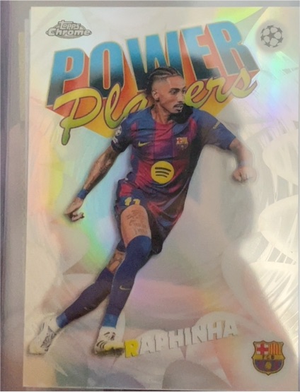 2025-26 Topps Chrome UEFA Power Players #PP-13 Raphinha — front