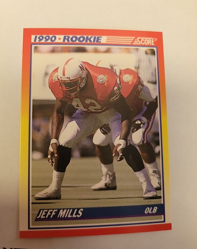 1990 Score #653 Jeff Mills Rookie — front