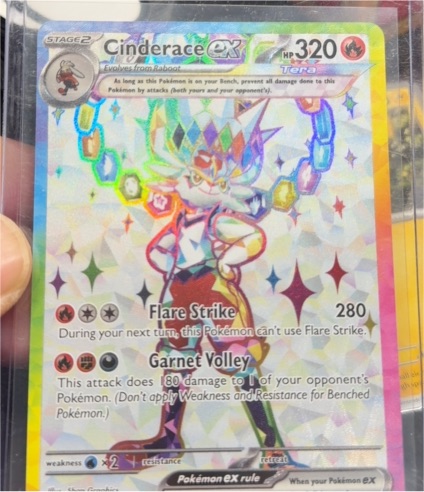 2024 Stellar Crown #157/142 Cinderace ex — front