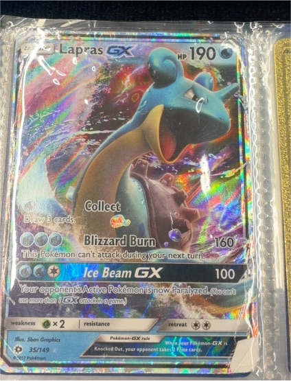 2017 Pokémon Sun & Moon #35 Lapras GX — front