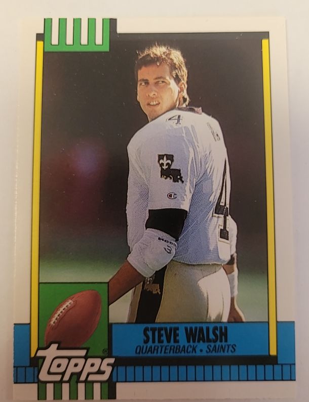 1990 Topps Traded #3T Steve Walsh New Orleans Saints — front