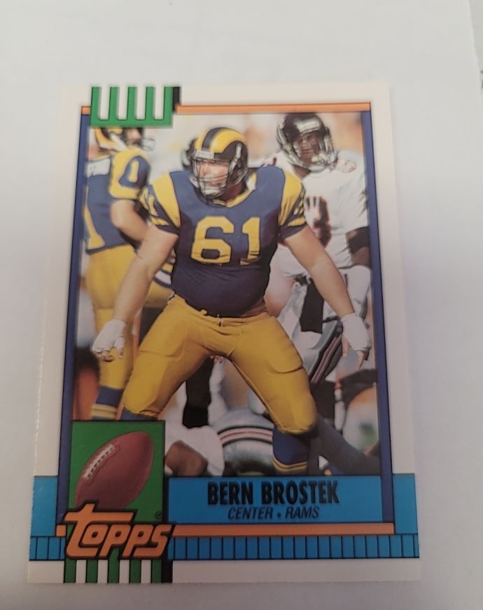 1990 Topps Traded #32T Bern Brostek Rookie Los Angeles Rams — front