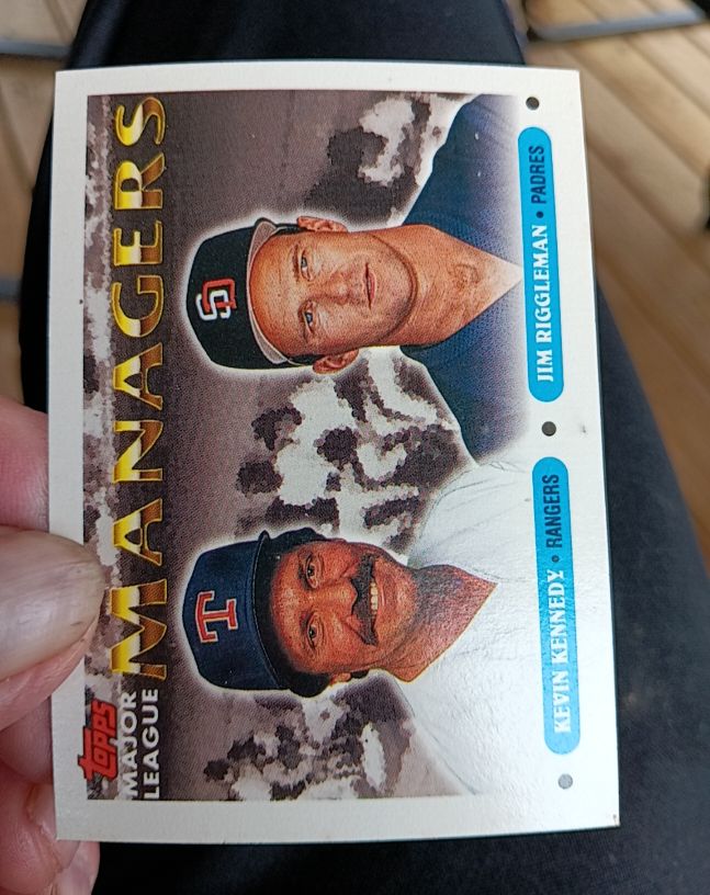 1993 Topps #513 Kevin Kennedy / Jim Riggleman — front