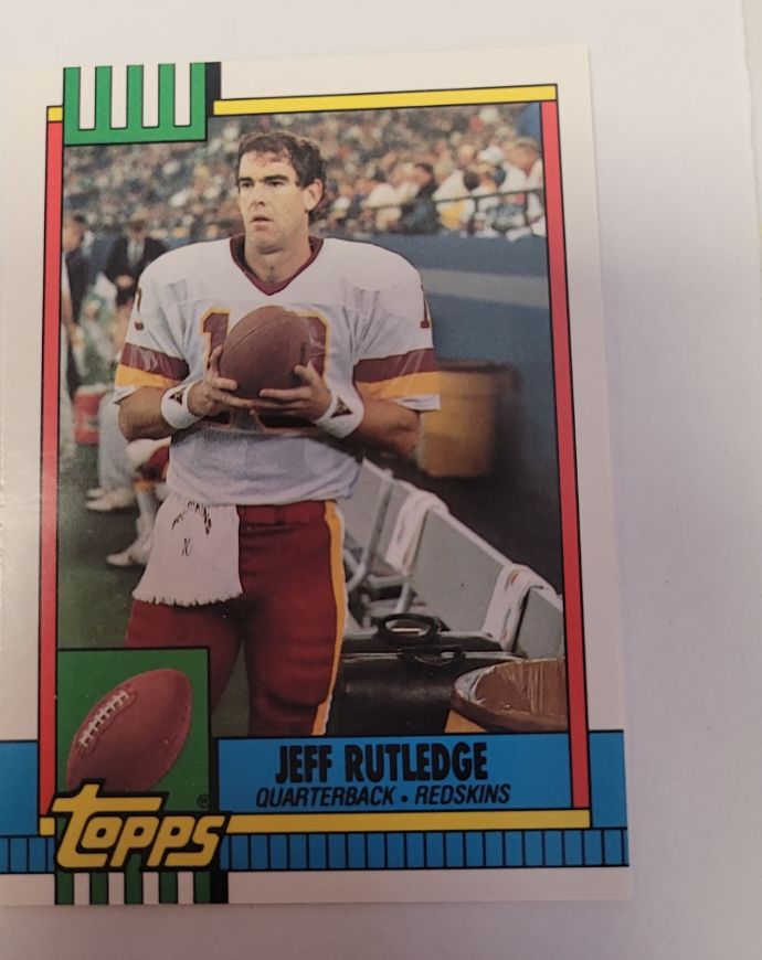 1990 Topps Traded #123T Jeff Rutledge Washington Redskins — front