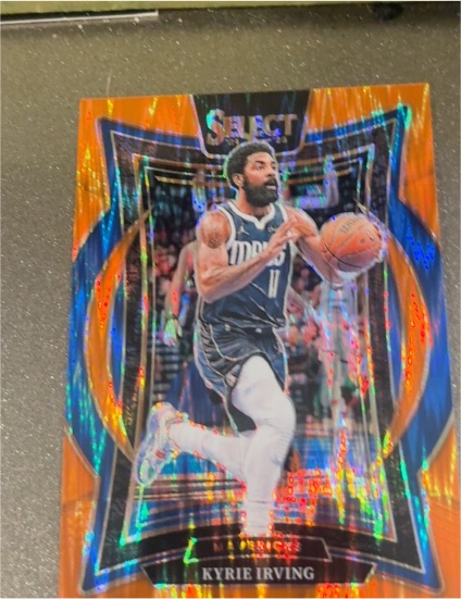 2024-25 Panini Select #46 Kyrie Irving Orange Flash Prizm — front