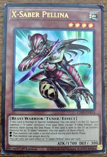 2020 Yu-Gi-Oh! L26D-ENX14 X-Saber Pellina — front