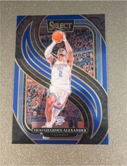 2024-25 Panini Select #131 Shai Gilgeous-Alexander Blue Premier Level Oklahoma City Thunder — front