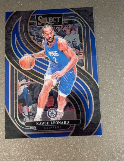 2024-25 Panini Select #105 Kawhi Leonard Premier Level Blue — front