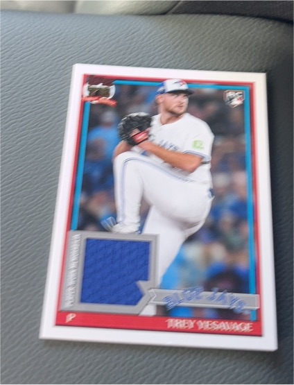 2026 Topps Series 2 #91R2-TY Trey Yesavage Rookie Relic — front