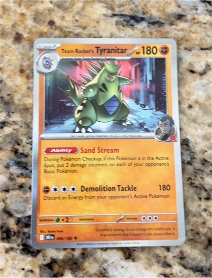2023 Pokémon Scarlet & Violet Destined Rivals #96 Team Rocket's Tyranitar — front